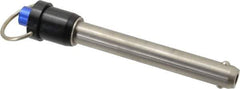 Gibraltar - 5/8" Diam, 4" Usable Length, Ring Handle, Quick Release Pin - Grade 17-4 Stainless Steel, Bright Finish - Exact Tool & Supply