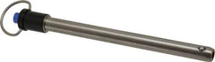 Gibraltar - 1/2" Diam, 5-1/2" Usable Length, Ring Handle, Quick Release Pin - Grade 17-4 Stainless Steel, Bright Finish - Exact Tool & Supply