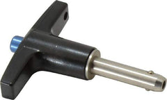 Gibraltar - 1/4" Diam, 3/4" Usable Length, T Handle, Quick Release Pin - Grade 304 Stainless Steel, Bright Finish - Exact Tool & Supply