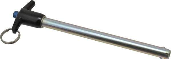 Gibraltar - 1/2" Diam, 6" Usable Length, T Handle, Quick Release Pin - Grade 4130 Steel, Zinc-Plated Finish - Exact Tool & Supply