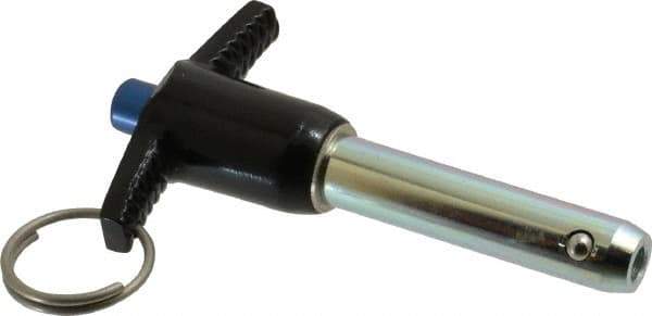 Gibraltar - 1/2" Diam, 1-3/4" Usable Length, T Handle, Quick Release Pin - Grade 4130 Steel, Zinc-Plated Finish - Exact Tool & Supply