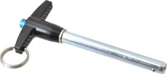 Gibraltar - 5/16" Diam, 2-1/2" Usable Length, T Handle, Quick Release Pin - Grade 4130 Steel, Zinc-Plated Finish - Exact Tool & Supply
