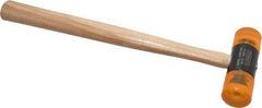 Stanley - 8 oz Head 1-3/8" Face Diam Plastic Dead Blow Hammer - 12" OAL, Hickory Handle - Exact Tool & Supply