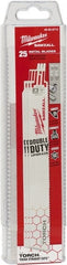 Milwaukee Tool - 9" Long x 1" Thick, Steel Reciprocating Saw Blade - Exact Tool & Supply