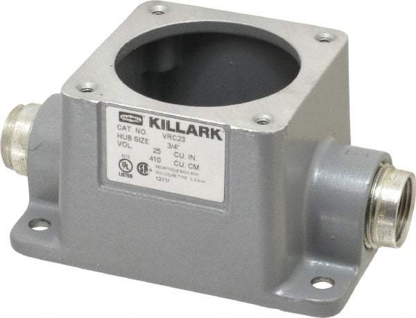 Hubbell Killark - 30 Amp, 3/4 Inch Hub Size, Metallic Pin and Sleeve Back Box - 250 VDC, 600 VAC - Exact Tool & Supply