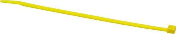 Made in USA - 5.84" Long Yellow Nylon Standard Cable Tie - 40 Lb Tensile Strength, 1.24mm Thick, 1-1/2" Max Bundle Diam - Exact Tool & Supply