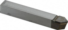 Made in USA - 7/16 x 7/16" Shank, Pointed Nose Single Point Tool Bit - D-7, Grade C2 - Exact Tool & Supply