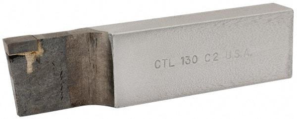 Made in USA - 1-1/4 x 5/8" Shank, Cutoff & Grooving Single Point Tool Bit - CT-130(556), Grade C2 - Exact Tool & Supply