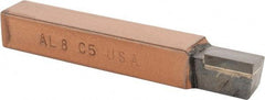 Made in USA - 1/2 x 1/2" Shank, Square Shoulder Turning Single Point Tool Bit - AL-8, Grade C5 - Exact Tool & Supply