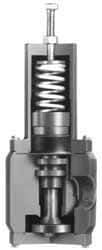 Plast-O-Matic - 3" Pipe, NPTF End Connection, PVC Pressure Regulating Valve - EPDM Seal, 150 psi Inlet Pressure, 30 to 125 psi Working Pressure - Exact Tool & Supply