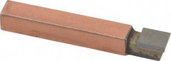 Made in USA - 5/16 x 5/16" Shank, Square Nose Single Point Tool Bit - C-5, Grade C5 - Exact Tool & Supply