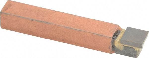 Made in USA - 3/8 x 3/8" Shank, Square Nose Single Point Tool Bit - C-6, Grade C5 - Exact Tool & Supply