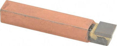 Made in USA - 3/8 x 3/8" Shank, Square Nose Single Point Tool Bit - C-6, Grade C5 - Exact Tool & Supply