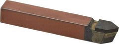 Made in USA - 3/8 x 3/8" Shank, Pointed Nose Single Point Tool Bit - D-6, Grade C5 - Exact Tool & Supply