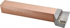 Made in USA - 1 x 1" Shank, Offset End Cutting Single Point Tool Bit - FL-16, Grade C5 - Exact Tool & Supply
