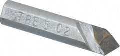 Made in USA - 5/16 x 5/16" Shank, Round Shank Boring Single Point Tool Bit - TRE-5, Grade C2 - Exact Tool & Supply