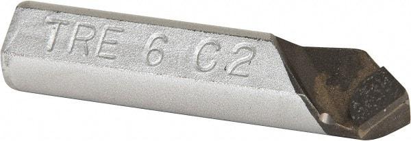 Made in USA - 3/8 x 3/8" Shank, Round Shank Boring Single Point Tool Bit - TRE-6, Grade C2 - Exact Tool & Supply