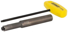 HORN - BU114, Internal, Neutral, 0.157" Max Depth of Cut, 0.157" Max Groove Width, Indexable Grooving Tool Holder - U114 Insert Compatibility, 1/2" Shank Width, 3-15/16" OAL, Through Coolant - Exact Tool & Supply