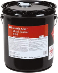 3M - 5 Gal Silver Metal Sealant - Dries to a Tough, Flexible Film, Water, Oil & Fuel Resistant, Retains Sealing Properties, Bonds & Seals Aluminum to Glass, Metals & Woods - Exact Tool & Supply