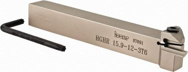 Iscar - HGH, Internal, Right Hand, 0.236" Max Depth of Cut, 0.118" Max Groove Width, Indexable Grooving Tool Holder - GRIP 3.., HGN 30.. Insert Compatibility, 5/8" Shank Height, 5/8" Shank Width, 5" OAL - Exact Tool & Supply