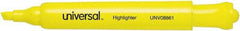 UNIVERSAL - Yellow Highlighter - Chisel Tip, Water Base Ink - Exact Tool & Supply
