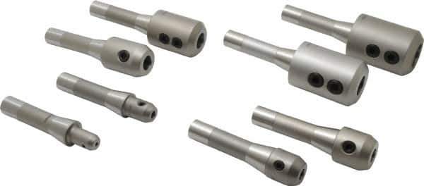 Accupro - R8 Taper, 3/16 to 1-1/4 Inch Hole Diameter End Mill Holder Set - 8 Holders - Exact Tool & Supply