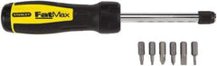 Stanley - Mini-Ratchet Bit Screwdriver Kit - Phillips, Slotted, Square - Exact Tool & Supply