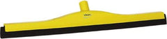 Vikan - 24" Foam Rubber Blade Bench Squeegee - Double Edge, Yellow, Plastic Holder - Exact Tool & Supply