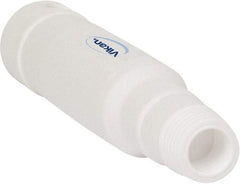 Vikan - 6-1/2 x 1-5/32" Polypropylene Squeegee Handle - European Threaded Connection, White - Exact Tool & Supply
