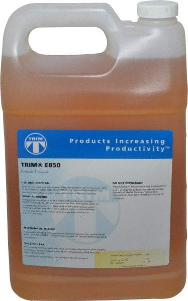Master Fluid Solutions - Trim E850, 1 Gal Bottle Cutting & Grinding Fluid - Water Soluble, For Cutting, Grinding - Exact Tool & Supply