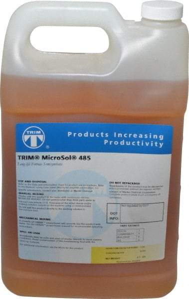 Master Fluid Solutions - Trim MicroSol 485, 1 Gal Bottle Cutting & Grinding Fluid - Semisynthetic, For Machining - Exact Tool & Supply