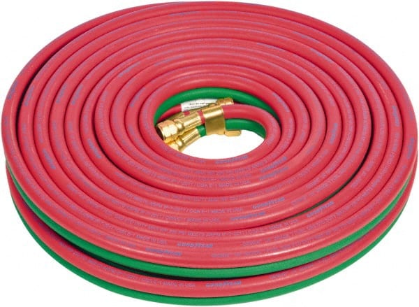 Continental ContiTech - Welding Hose; Inside Diameter (Inch): 1/4 ; Outside Diameter (Decimal Inch): 0.5300 ; Length (Feet): 100 ; Style: TWIN ; Working Pressure (psi): 200.00 ; Grade: T - Exact Tool & Supply