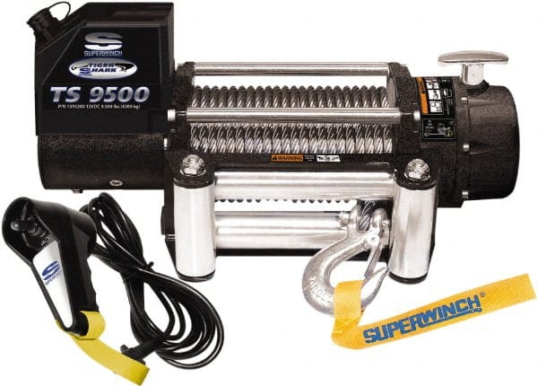 Superwinch - 9,500 Lb Capacity, 95' Cable Length, Automotive Heavy-Duty Recovery Winch - Exact Tool & Supply