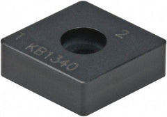 Kennametal - CNMA432 S0820 Grade KB1340 PCBN Turning Insert - Uncoated, 80° Diamond, 1/2" Inscr Circle, 3/16" Thick, 1/32" Corner Radius - Exact Tool & Supply
