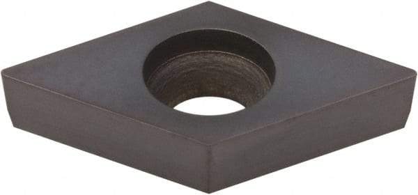 Kennametal - DCGW32.52 S0415MT Grade KB1345 PCBN Turning Insert - Uncoated, 55° Diamond, 3/8" Inscr Circle, 5/32" Thick, 1/32" Corner Radius - Exact Tool & Supply