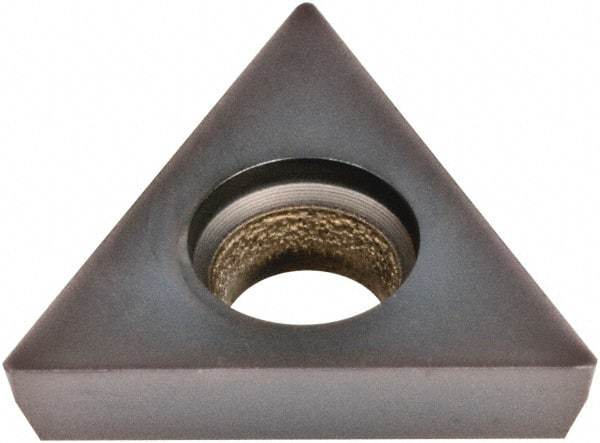 Kennametal - TPGW215 MT Grade KB1630 PCBN Turning Insert - Uncoated, 60° Triangle, 1/4" Inscr Circle, 3/32" Thick, 1/64" Corner Radius - Exact Tool & Supply