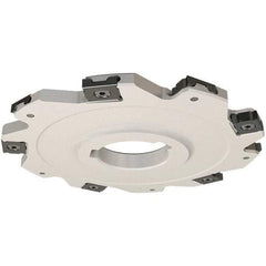 Iscar - Arbor Hole Connection, 0.118" Cutting Width, 36.5mm Depth of Cut, 125mm Cutter Diam, 32mm Hole Diam, 16 Tooth Indexable Slotting Cutter - SDN Toolholder, LNET Insert, Right Hand Cutting Direction - Exact Tool & Supply