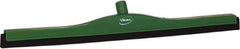 Vikan - 28" Foam Rubber Blade Bench Squeegee - Double Edge, Green, Plastic Holder - Exact Tool & Supply