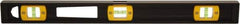 Johnson Level & Tool - 24" Long 3 Vial I-Beam Level - Aluminum, Black, 2 Plumb & 1 Level Vials - Exact Tool & Supply