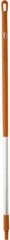 Vikan - 51 x 1-1/4" Aluminum Squeegee Handle - European Threaded Connection, Orange - Exact Tool & Supply