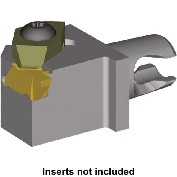 Kennametal - Left Hand Cut, Size KM16, NG2R Insert Compatiblity, Modular Turning & Profiling Cutting Unit Head - 10mm Ctr to Cutting Edge, 20mm Head Length, Series Micro Top Notch - Exact Tool & Supply