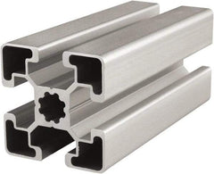 80/20 Inc. - 4 Meters Long x 45 mm Wide x 45 mm Deep, T-Slotted Aluminum Extrusion - Clear Anodized Finish - Exact Tool & Supply