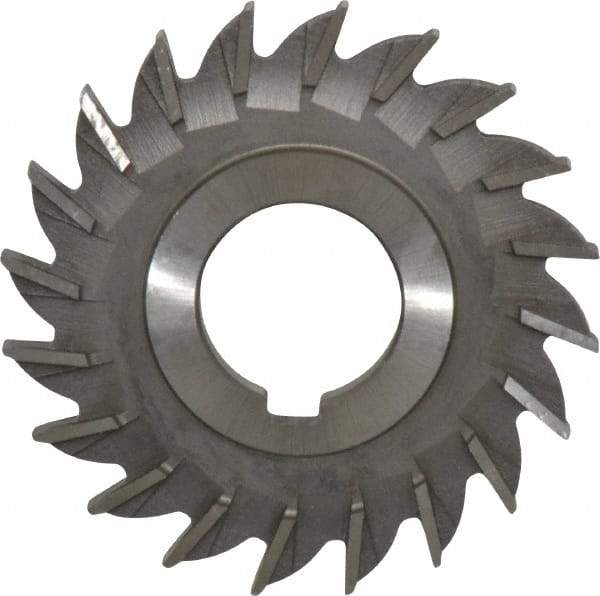 Made in USA - 3" Diam x 1/4" Width of Cut, 20 Teeth, Cobalt Side Milling Cutter - Straight Teeth, Uncoated - Exact Tool & Supply