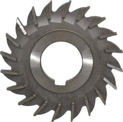 Made in USA - 3" Diam x 1/4" Width of Cut, 20 Teeth, Cobalt Side Milling Cutter - Straight Teeth, Uncoated - Exact Tool & Supply