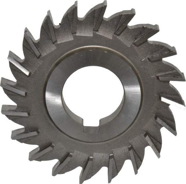Made in USA - 3" Diam x 3/8" Width of Cut, 20 Teeth, Cobalt Side Milling Cutter - Straight Teeth, Uncoated - Exact Tool & Supply