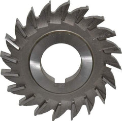 Made in USA - 3" Diam x 3/8" Width of Cut, 20 Teeth, Cobalt Side Milling Cutter - Straight Teeth, Uncoated - Exact Tool & Supply