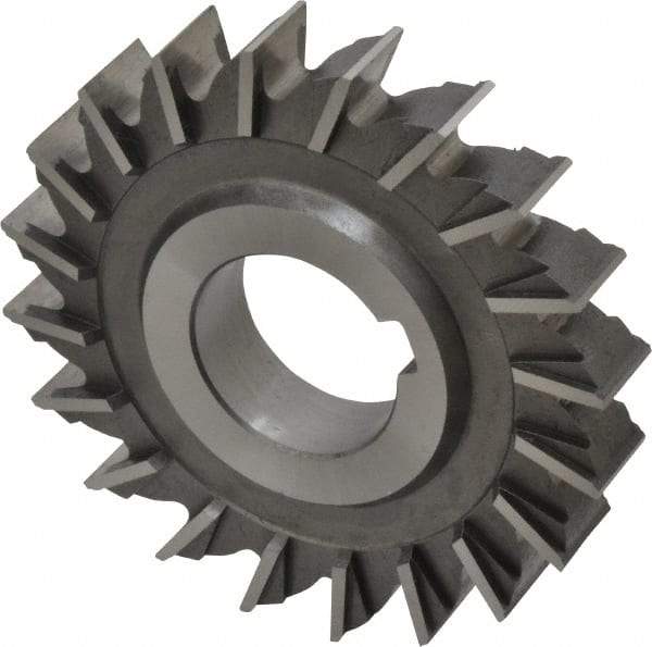 Made in USA - 3" Diam x 1/2" Width of Cut, 20 Teeth, Cobalt Side Milling Cutter - Straight Teeth, Uncoated - Exact Tool & Supply