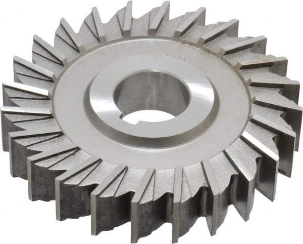 Made in USA - 4" Diam x 3/4" Width of Cut, 24 Teeth, Cobalt Side Milling Cutter - Straight Teeth, Uncoated - Exact Tool & Supply