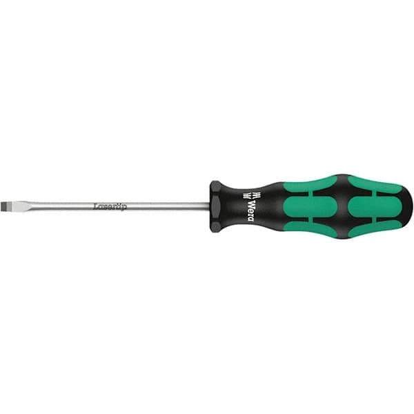 Wera - 6.5mm Blade Width, Slotted Screwdriver - 200mm Blade Length, Round Shank, Ergonomic Handle - Exact Tool & Supply