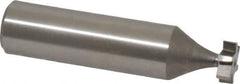 Made in USA - 3/8" Diam x 1/8" Face Width, High Speed Steel, 6 Teeth, Shank Connection Woodruff Keyseat Cutter - Uncoated, 2-1/8" OAL x 1/2" Shank, Staggered Teeth, ANSI 403, Old Standard 213 - Exact Tool & Supply